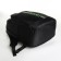 Youth backpack with a zipper, 4 pockets, black/green color
