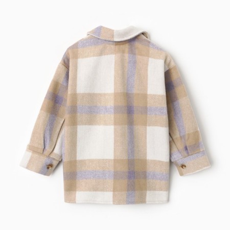 Children's shirt kaftan insulated, size 30 (98-104 cm), beige-9