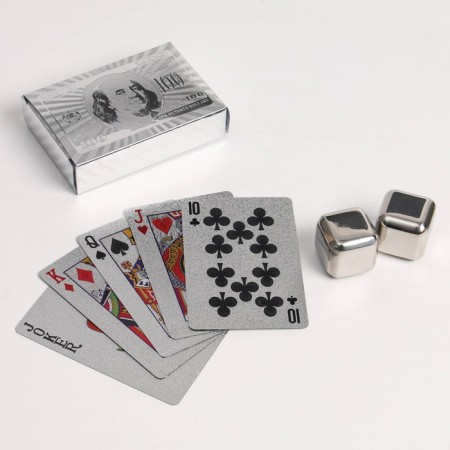 Gift set "$ 100": cards and 2 cubes for whiskey-1