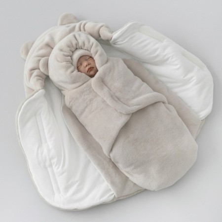 Set for discharge Winter Kinderlitto "Fluffy Bear", 5 items, height 56-62 cm, beige color-4
