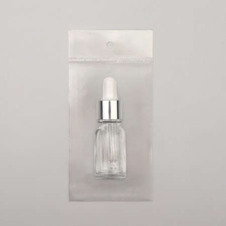 A bottle for storage, with a pipette, 10 ml, silver/white color-6