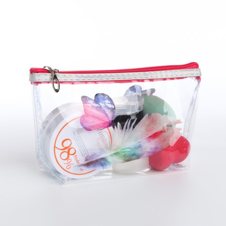 Lightning cosmetic bag, pink color-3