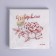 Paper napkins "Congratulations", 20 pcs, red embossing, 25 x 25cm