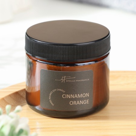 Aromatic candle in the Bank "Cinnamon Orange", soy wax, 50 g, orange and cinnamon-2