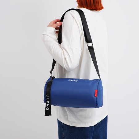 Youth bag with a zipper, blue color-2