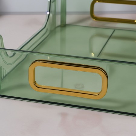 Organizer 2-level 31*20*29cm green/gold to/corner nakl QF-5