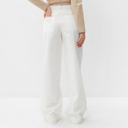 Women's pants Minaku: Casual Collection Color White, rr 48-3
