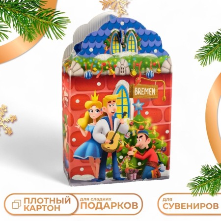 Gift box "Bremen musicians", 16 x 7.5 x 26cm 1pc