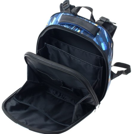 School backpack 38 x 30 x 16 cm, ergonomic back, stavia "quest", multicolor/blue-7