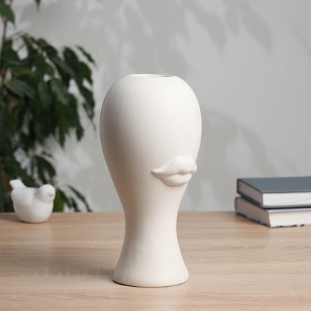 VAZA Ceramics Table "Pietro" lips, D-4CM, 21x9 cm, white-1