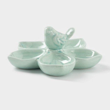 Menzhitsa ceramic 5 cells "Dove", 15.5 × 6.5, blue color