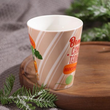 Ceramic ceramic mug “Best Granny”, 300 ml, beige color-1