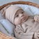 A hat with a lapel and ears children's kinderlitto “Kapuchino”, age 0-3 months, 2 pcs