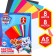 Cardboard color, A5, 8 sheets, 8 colors, non -unilateral, in a folder, 220 g/m², puppy patrol