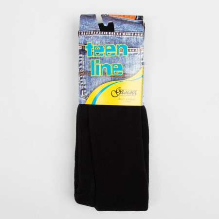 Leggings of nursery tange is plain, black color, height 140-146-3