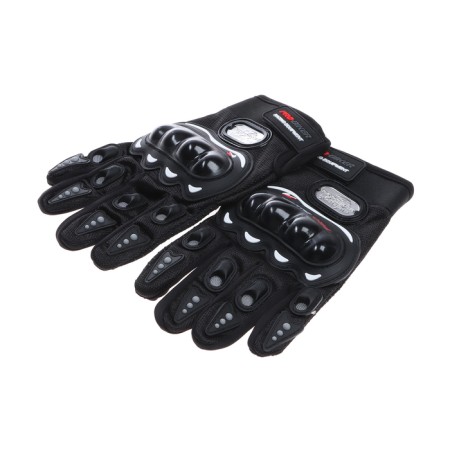 Motorcycle gloves with protective inserts, steam, size m, black-3