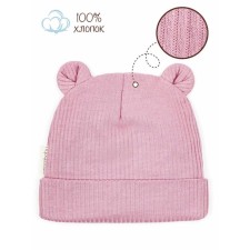 Шапочка детская Amarobaby Fashion bear, размер 40-42, цвет розовый