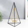 Climber Metal, glass for 1 candle "Pyramid in a triangle" black 33x16.5x15 cm