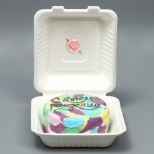 Bearbox for a gentor with a candle, confectionery gift packaging, “with love”, 21 x 20 x 7.5 cm
