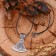 Unisex pendant "Sekira Perun", color black silver on a black lace, 42 cm