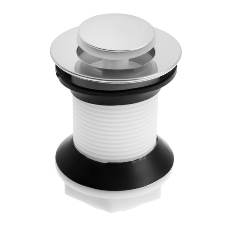 Bottom valve Zein B3, plastic housing, small button, stainless steel, without overflow-16
