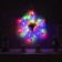 LED figure "Snowflake" 30 cm, metal, 220 V, glow of multi