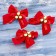 Christmas tree decoration "Bolt with bells" (set of 3 pcs) 10x10 cm, golden red