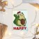 Happy New Year postcard, with holography "Happy Avocado", 7.5 x 10 cm, New Year