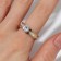 Ring Xuping Iskus, white color in gold, size 19