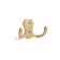 Hook furniture tundra KM201SG, two -rod, matte golden color
