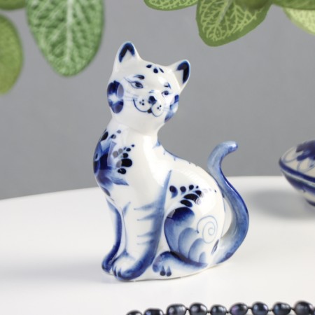 Souvenir "Cat Smile", 10x5x13 cm, Gzhel