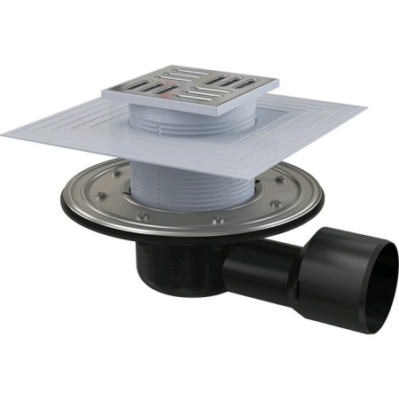 Alcaplast APV3344, 105 × 105/50/75 mm, lateral drain, dry water and wet and wet