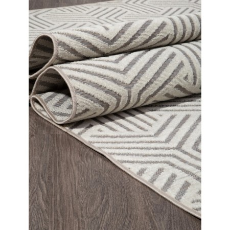Rectangular carpet Merinos Sigma, size 120x170 cm, color Brown-Cream-2