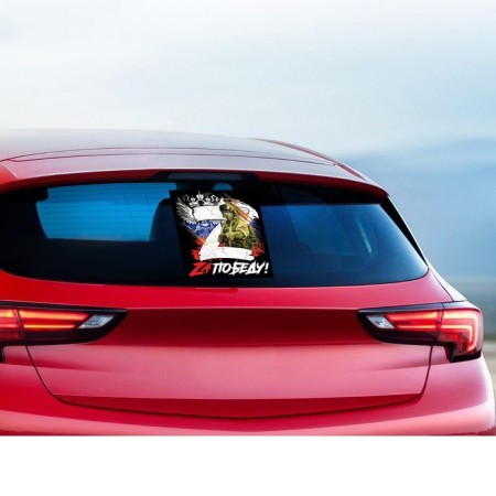 Patriotic “soldier” car sticker, 24.1 x 25 cm.-1
