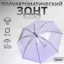 Umbrella - semi -automatic cane, 8 knitting needles, r = 46 cm, color mix