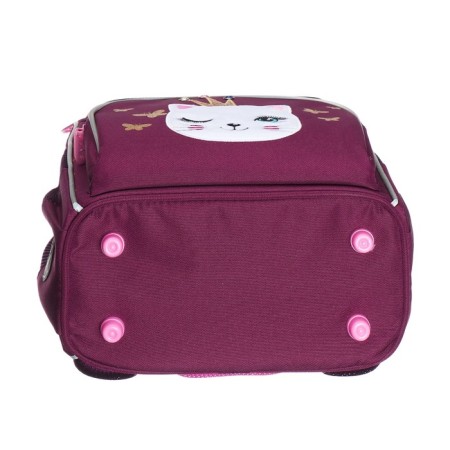 School standard, 33 x 25 x 13 cm, Grizzly, + bag for shoes, plush, burgundy-6