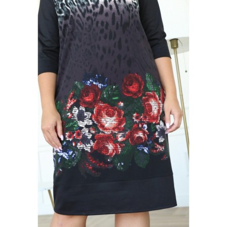 Female dress, size 52, black color-2