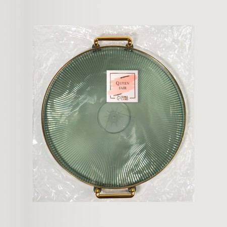 Storage for storing cosmetic supplies "Green", D - 27 x 3.4 cm, green/golden color-4