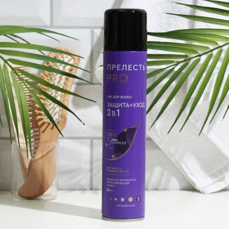 Hair varnish lovely Pro “Protection + Care”, 2 in 1, megafixation, 300 ml-2
