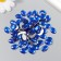 Decor for creativity Plastic "Rhil Obv. Bright blue" set of 150 pcs 1x1.4 cm