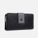 Women's wallet on the button, black color