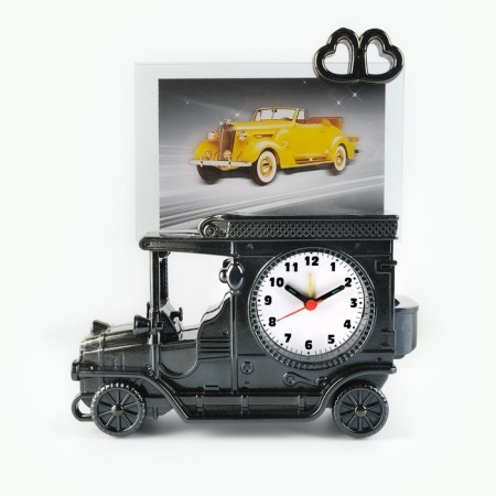 Clock - desktop an alarm clock with a photo frame, di -6 cm dial, 15 x 10 cm, aa-2