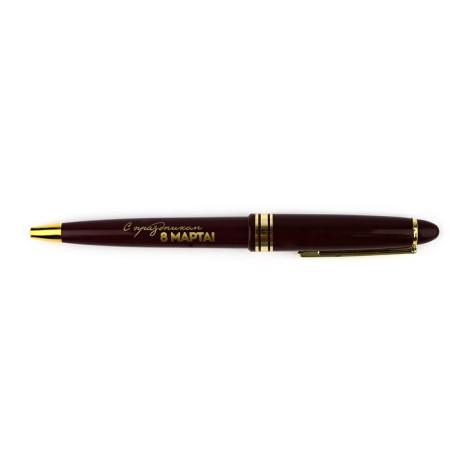 Pen in the red tube "since March 8", plastic-2