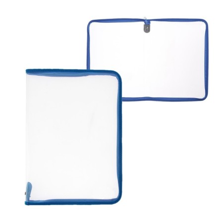 Plastic folder A4, 325 x 230 x 25 mm, lightning around, calligrata "office", PM-A4-01, 0.5 mm, transparent, blue-1