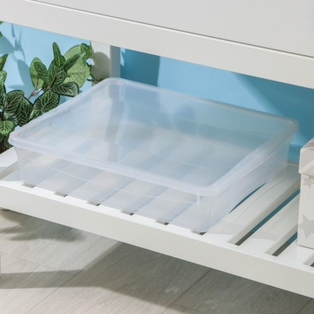 Storage box with the Crystal lid, 9 l, 40 × 33.5 × 8.5 cm, the color is transparent