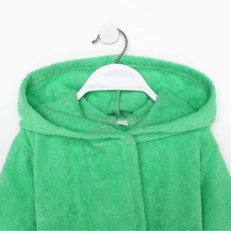Terry dressing gown, size 28, green color, 320 g/m2, cotton 100% with AIRO-8