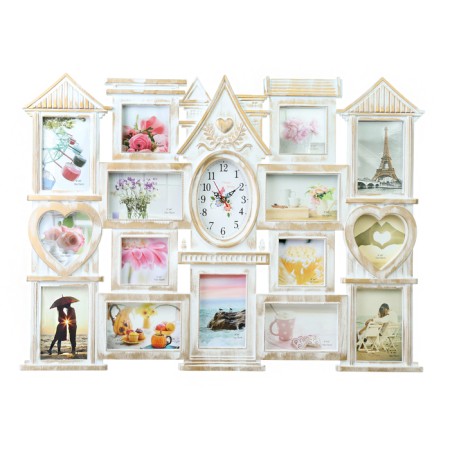 Wall clock, series: photo frames, "house", smooth move, 54.5 x 74 cm-1