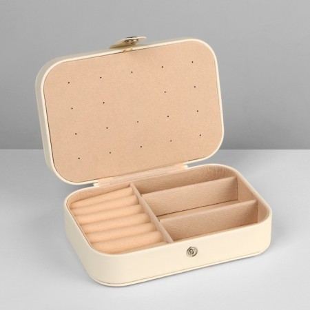 Organizer for storage of jewelry "Portable box", 11 × 16 × 5 cm, white color-4