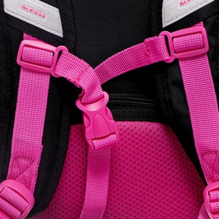 School backpack by Ergon. Spray Across 194 37*28*12 Virgo + Pen, Back Cher/Rose 24-194-11-4