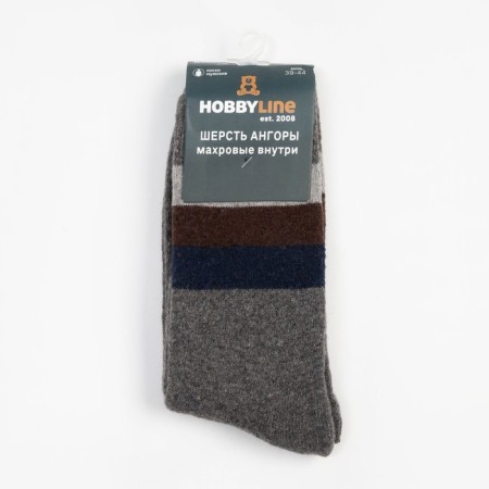Socks male terry, dark gray color, size 39-44-3